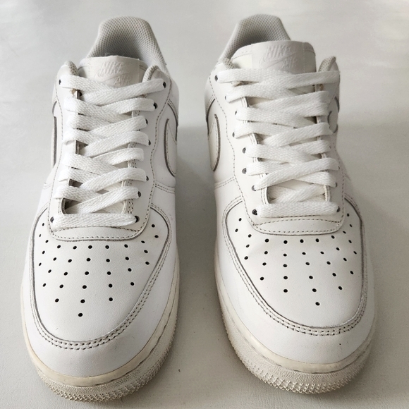 Nike Air Force 1 White Leather Sneakers